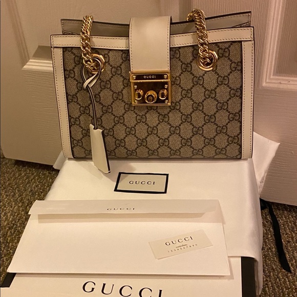 Gucci Handbags - Gucci Padlock GG small shoulder bag (white)